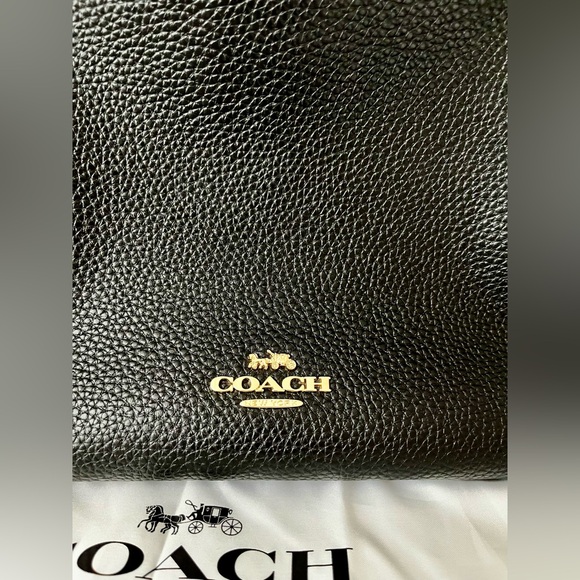 Coach Black Laurel Shoulder Bag Soft Pebble Leather Gold Hardware Two Straps 🖤 - Picture 2 of 12